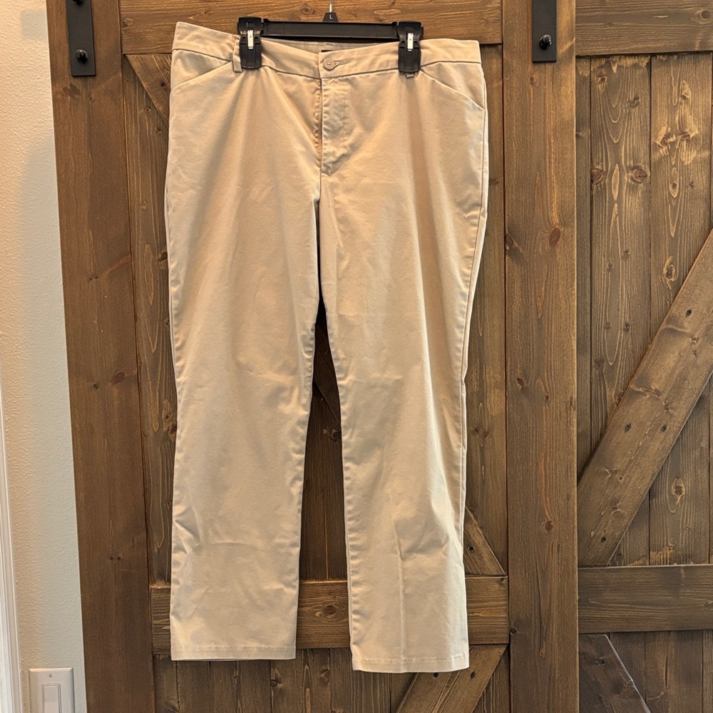 Lee Women's Wrinkle Free Tan Chinos 18M